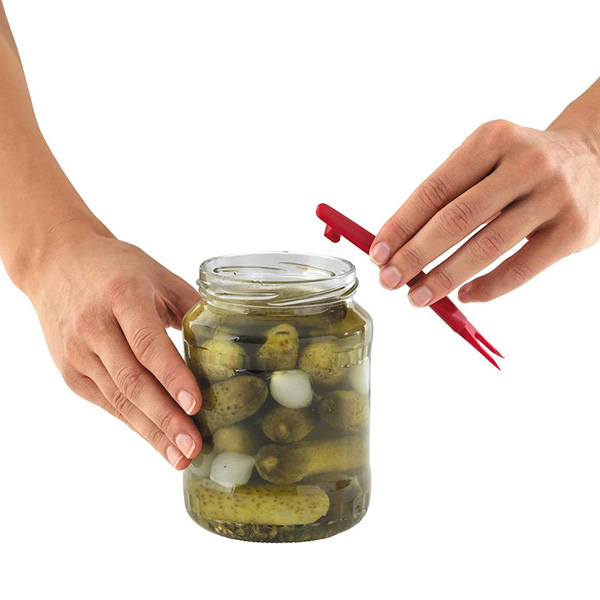 درب شیشه بازکن با چنگال و انبر قرمز - تصویر 4