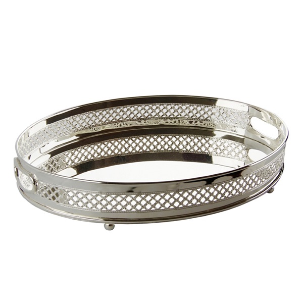 سینی بیضی دور حاشیه 65 در 45 سانت شفیلد - تصویر 2