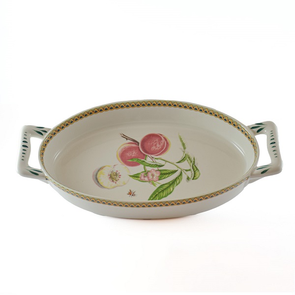 ظرف بیضی با طرح میوه (27 در 19 سانت)